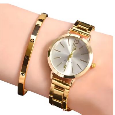 Set De Reloj De Cuarzo Para Mujer Con Pulsera Incluida