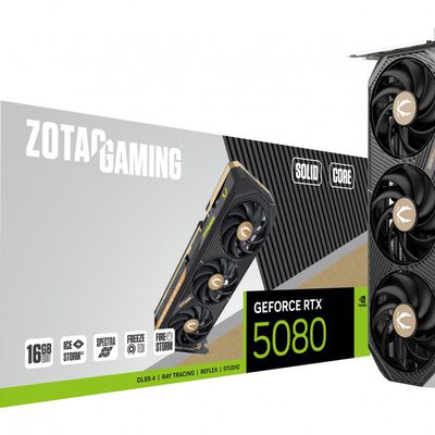 Tarjeta de Video Zotac NVIDIA GeForce RTX 5080 Solid Core, 16GB 256-bit GDDR7, PCI Express x16 5.0