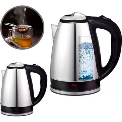 Tetera Cafetera Hervidor El&eacute;ctrico 2 Litros Inoxidable Plata
