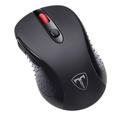 ML TERPORT Mouse Inalambrico Usb Oficina F10, Uso Con Pila, 2.4g Receptor Usb, 2400 Dpi / 5 Niveles Adjustables, Rat&oacute;n Inalabmrico Ergonomico Ligero Y Portatil Para Win/Mac Computadora PC.