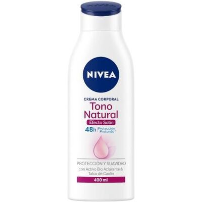 Crema Corporal Nivea Tono Natural Sat&iacute;n Uva/uvb 400ml