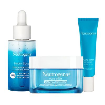 Kit Rutina Facial Hydro Boost Hidratante, Serum Y Crema De Ojos