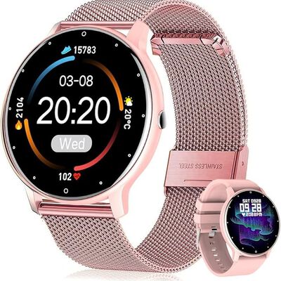 A EASYTAO Smartwatch Mujer, Reloj Inteligente Impermeable IPX67