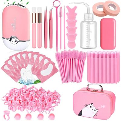 Kit Pesta&ntilde;as 1x1 Parches Microbrush, Ventilador, Cepillo 325 Piezas Rosa