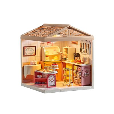 Juguete Panader&iacute;a en Miniatura con Pasteles, Muebles, Accesorios y Efecto de Luz Nocturna