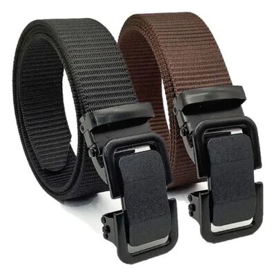 2pzs Cinturones T&aacute;ctico Militar Ajustable Moda Calidad Cinto Negro+marr&oacute;n
