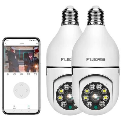 Camara de Seguridad Wifi Super HD 3MP 1080P Conexion E27 Foco 360&ordm; Vision Nocturna 2 pz