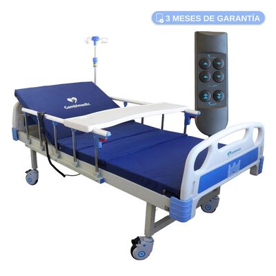 Cama de Hospital El&eacute;ctrica Econ&oacute;mica 3 Posiciones Mod. EII-02 Con Colch&oacute;n