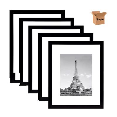 5 Pcs Marco De Fotos Decoraci&oacute;n De Pared O Mesa Negro