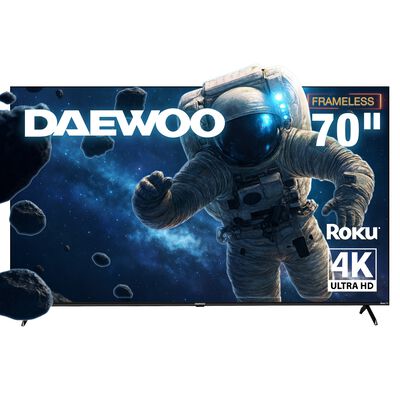 Pantalla Daewoo Smart TV 70 pulgadas 4K UHD LED | Roku TV Dolby Audio Modelo DAW70UR