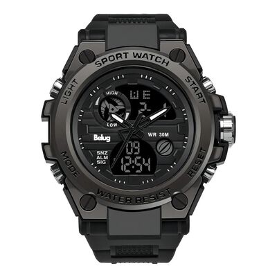 Reloj pulsera Belug con correa de poliuretano Negro