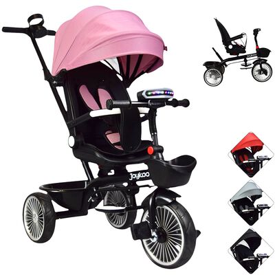 Triciclo para Ni&ntilde;os Asiento Giratorio Reclinable con Luz y Sonido - Rosa