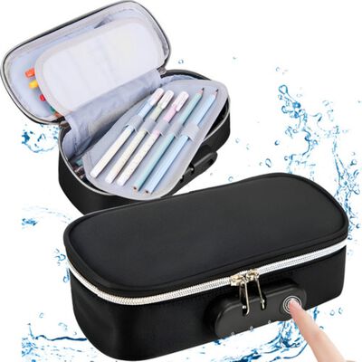 Estuche Organizador Para 80 L&aacute;pices Cartucheras Escolares negro