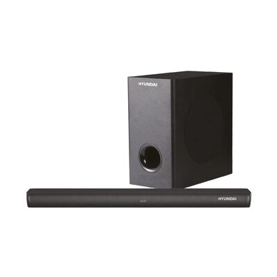 Barra de sonido Hyundai HYSB336W con Subwoofer Inal&aacute;mbrico Negro