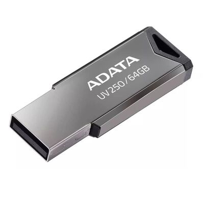 Memoria USB Adata 64GB 2.0 plateado.