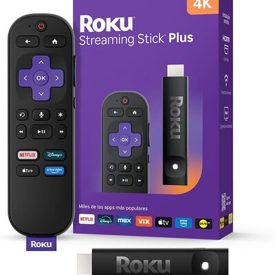 Dispositivo de Streaming Roku Stick Plus 4K 2025 3830MX Color Negro