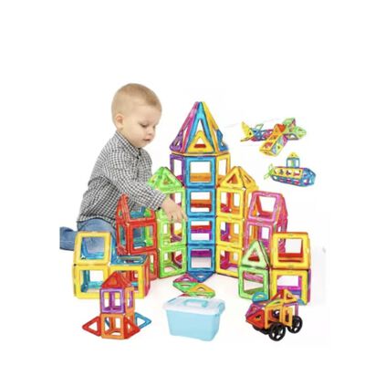 Bloques De Construcci&oacute;n Magn&eacute;ticos Juguetes 52 Pza Ni&ntilde;os Modelo Blanco