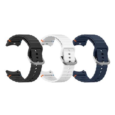 3pzs Correa Silicon Para Galaxy Watch Fe/7/6/5/5 Pro/4/fe Negro+blanco+azul