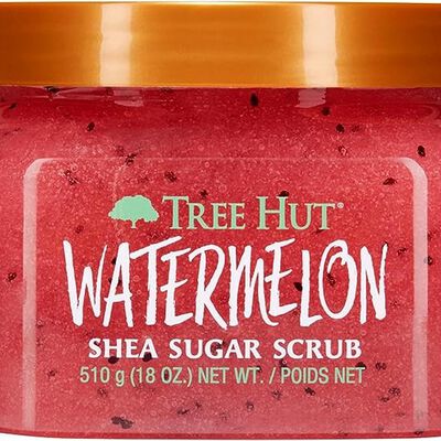 A TREE HUT, Watermelon Shea Sugar Scrub, Exfoliante Corporal de Az&uacute;car Natural con Manteca de Karit&eacute; y Esencia de Sand&iacute;a, Exfolia e Hidrata la Piel, 510 gramos.