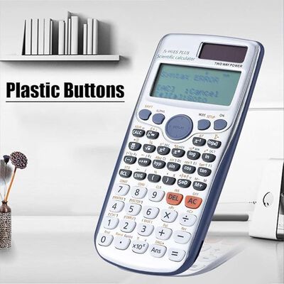 A ciciglow Calculadora Cient&iacute;fica Port&aacute;til con Funciones 417, Pantalla S&iacute;ncrona de Libros de Texto para Estudiantes y Trabajadores de Oficina, Material Duradero - Negro.