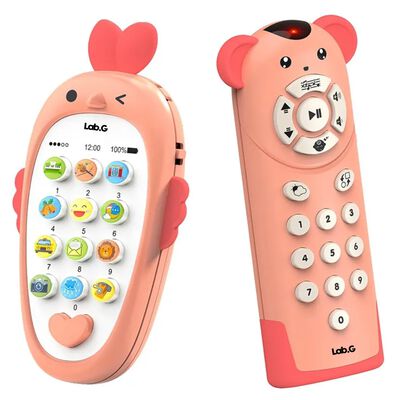 Telefono Didactico Bebe Juguete Rosa Claro