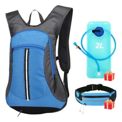 3pz Mochila Hidratante Bolsa Agua 2l Bicicleta Azul Rey