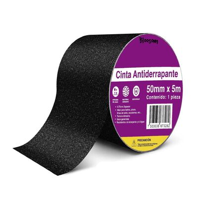 Cinta Antiderrapante Gruesa Y Resistente 2 Pulgadas Negro