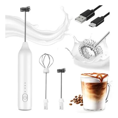 Mini Batidora De Nata El&eacute;ctrica Recargable Uso Dom&eacute;stico Blanco