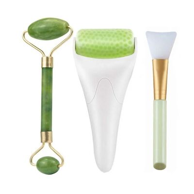 Kit Rodillo Masaje Facial De Jade Antienvejecimiento Traje