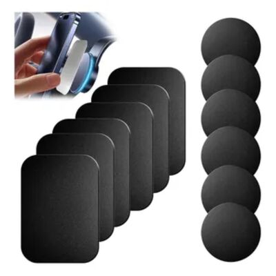 8 Placas De Metal, Para Soporte Magn&eacute;tico Auto Celular Im&aacute;n negro