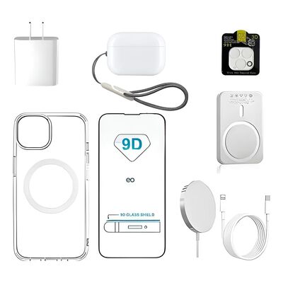 kit Cargador 20w Inal&aacute;mbric 10000 Mah Auricular Para iPhone 11 Pro Max