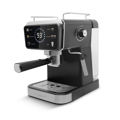 RCA Cafetera Profesional RC-CAF5, 2 en 1 para Caf&eacute; Molido y C&aacute;psulas, Espumador, Pantalla Inteligente, 1.5L.