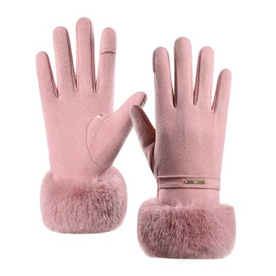 Guantes T&eacute;rmicos Frio De Invierno Para Pantalla T&aacute;cti Mujer Rosa
