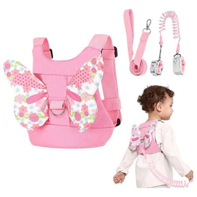 Arn&eacute;s De Seguridad Para Ni&ntilde;os Con Correa 3 En 1 Rodilleras Rosa