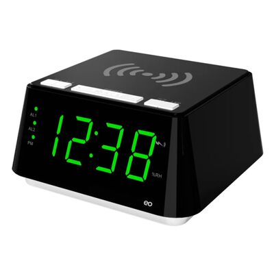 Reloj Despertador Cargador Inal&aacute;mbrico Con Luz Nocturna Led