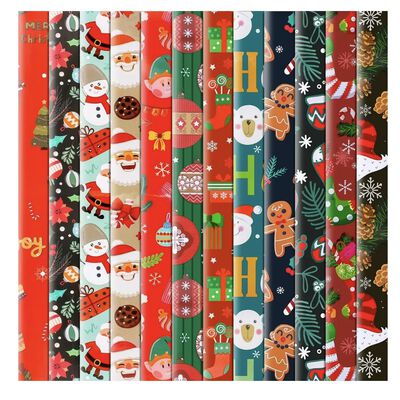 24 Hojas Papel Regalo Navidad Dise&ntilde;os Decoraciones Navide&ntilde;as