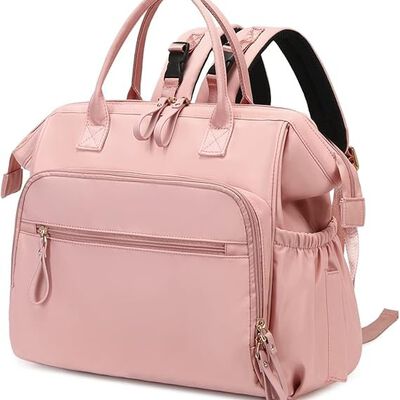 A LORADI Bolsa de pa&ntilde;ales convertible, mochila de pa&ntilde;ales resistente al agua con bolsillos antirrobo y clips para carriola