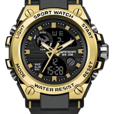 Reloj De Pulsera T&aacute;ctico Militar Impermeable Para Hombre Negro Total