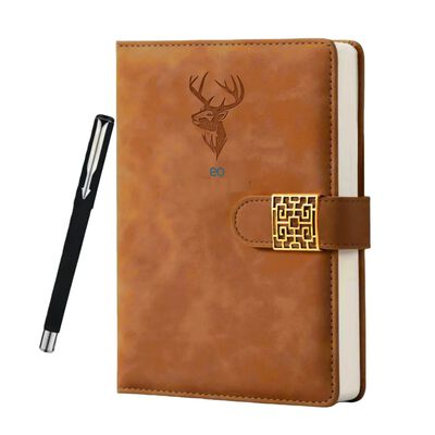 Cuaderno Forrado Tapa Dura Para Regalo Escolar, 360 P&aacute;ginas Marron