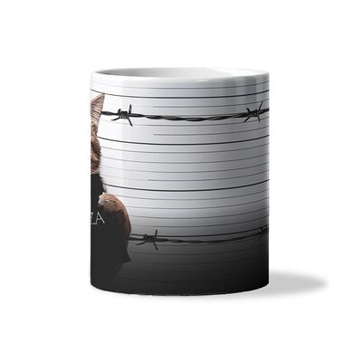 Taza de Cer&aacute;mica Blanca con Dise&ntilde;o de MIAU Para Decoraci&oacute;n De Alta Calidad