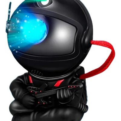 L&aacute;mpara Proyectora De Estrella Astronauta negra