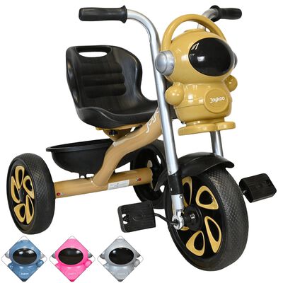 Triciclo para Ni&ntilde;os Astronauta con Luz Sonido Ruedas de Eva Canasta Trasera a partir de 2 A&ntilde;os Soporta 20 kg - Dorado