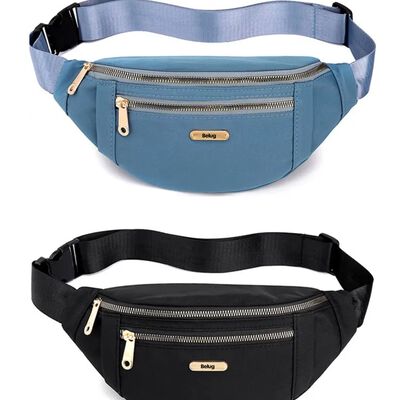 2pcs Fundas Impermeables Para Cintur&oacute;n Azul Y Negro