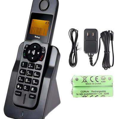 Tel&eacute;fono Inal&aacute;mbrico Fijo Moderno Con Lcd Para Casa Oficina negro
