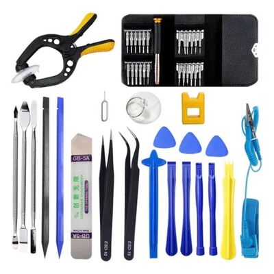 Kit De Herramientas Reparaci&oacute;n Pantalla Lcd Celular 47 En 1 Negro Azul
