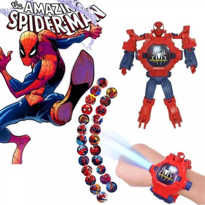 Reloj Digital Ni&ntilde;o Caja Spiderman Rojo