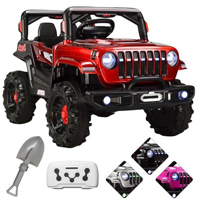 Montable Electrico Camioneta 4x4 Control Remoto Luz Led 12v - ROJO