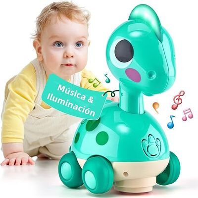Juguete M&uacute;sical, Juguete Dinosaurio Interactivo para 4+a&ntilde;os, Juguete para Gatear con Sonido y Luz