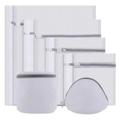 Set De 10 Malla Bolsas De Lavander&iacute;a Para Lavadora Para Ropa blanca