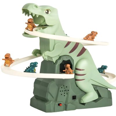 Juguete Infantil De Tobog&aacute;n De Escalada Con 3 Dinosaurios Modelo Verde